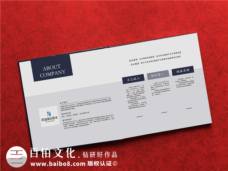 高端企業(yè)周年慶畫冊設(shè)計制作方案賞析-布面燙金紀念相冊案例模板