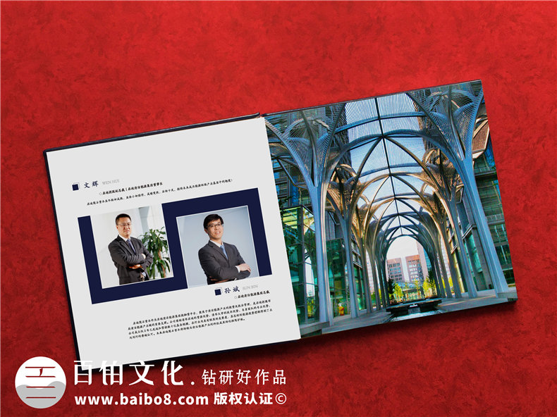 高端企業(yè)周年慶畫冊設(shè)計制作方案賞析-布面燙金紀念相冊案例模板