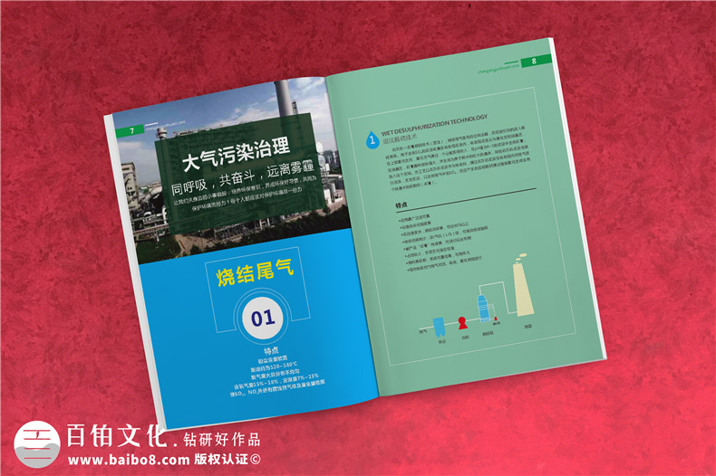 環(huán)?？萍计髽I(yè)畫冊設計案例,第三方環(huán)境尾氣污水治理公司畫冊排版